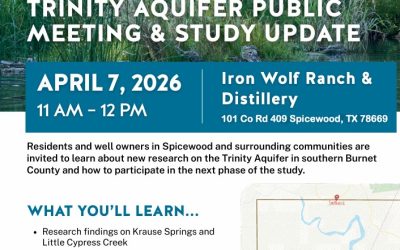 Public Meeting 4/7/2026- Spicewood Area Trinity Aquifer Study