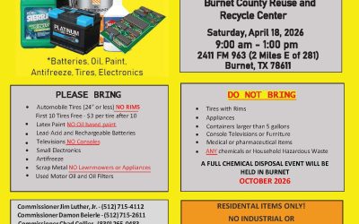 Burnet County BOPATE Waste Collection Event 4-18-2026